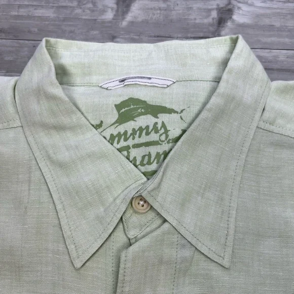 Tommy Bahama Mint Green Linen Shirt XL - Picture 2 of 4